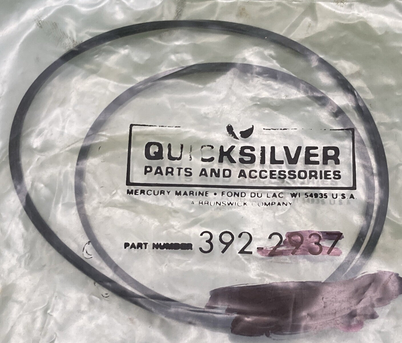 NEW GENUINE QUICKSILVER 392-2937 O RING