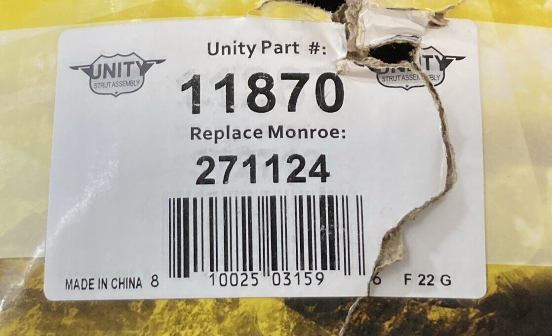 NEW UNITY 11870 READYMOUNT COMPLETE STRUT ASSEMBLY FRONT LEFT FORD