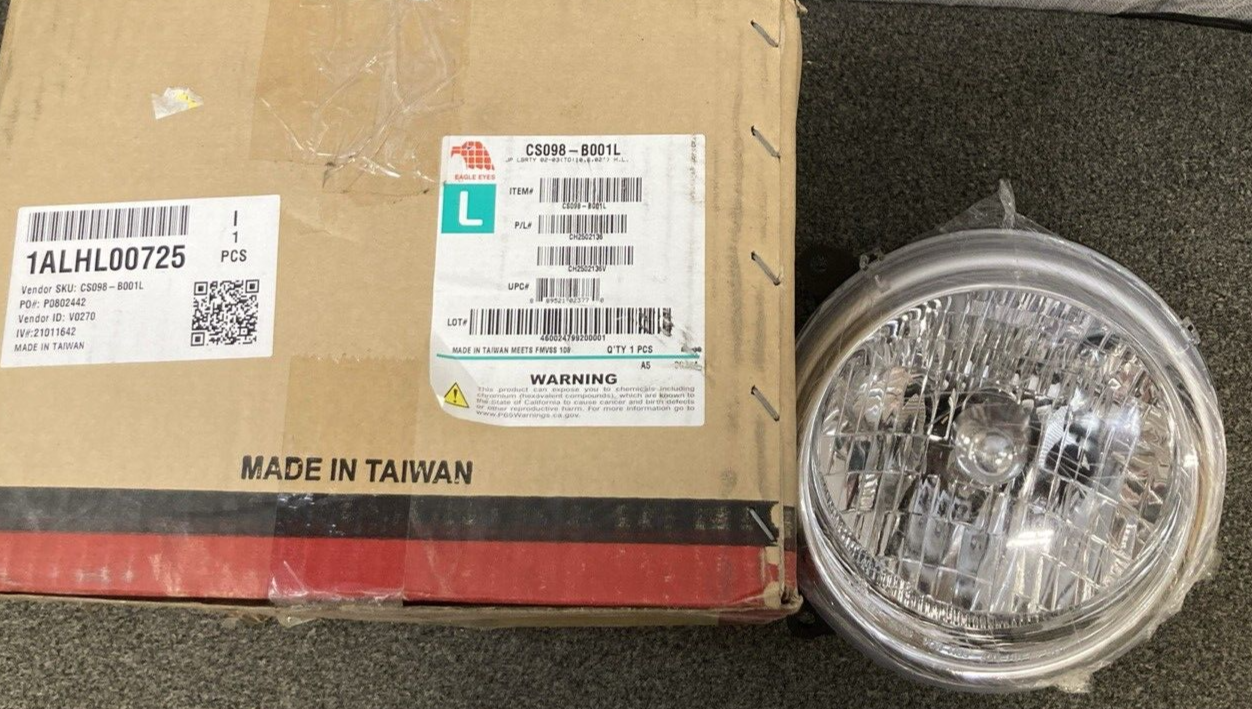 NEW EAGLE EYE CS098-B001L HEADLIGHT ASSEMBLY DRIVERS SIDE JEEP