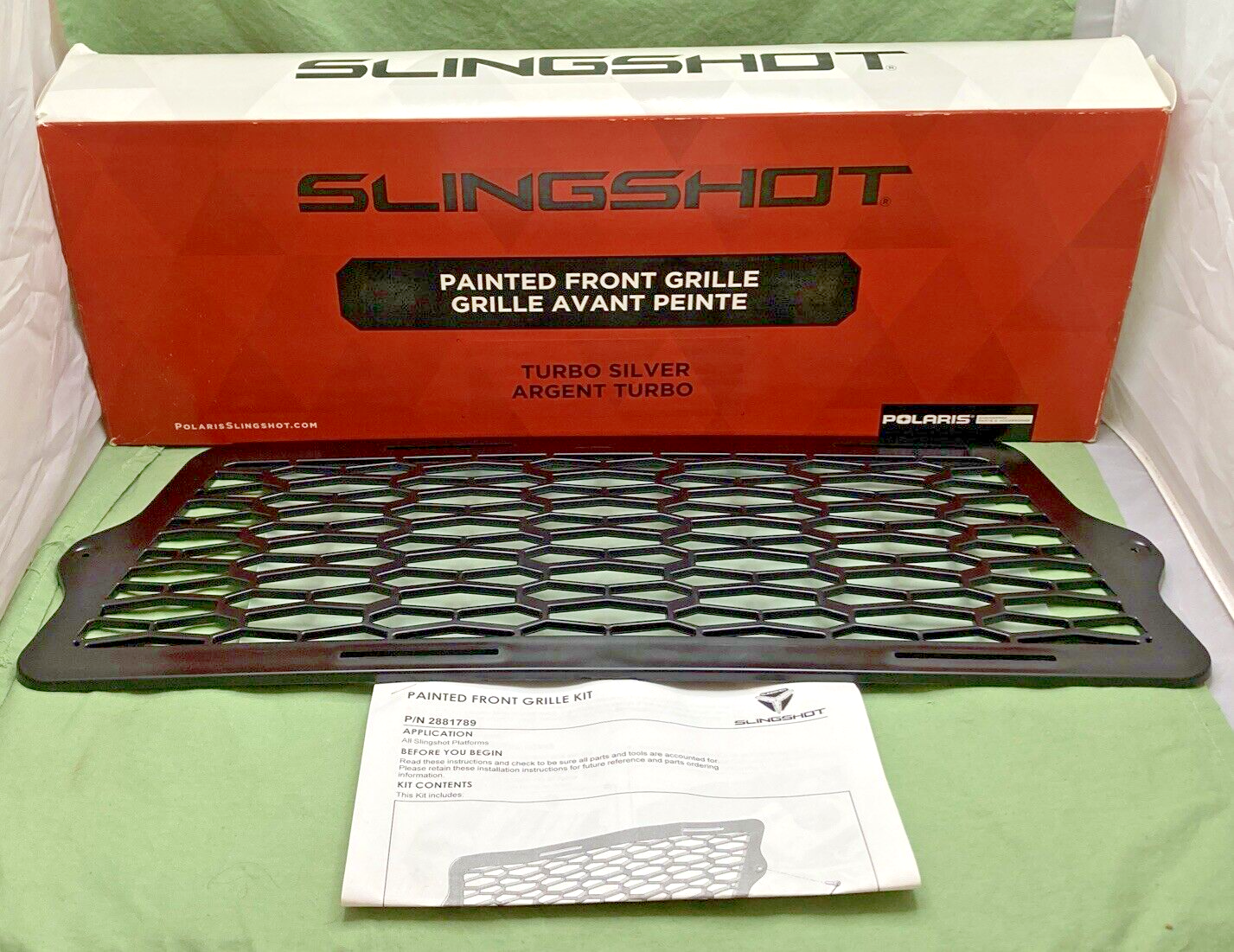 NEW GENUINE POLARIS 5439864 GRILL FRONT, BLACK Slingshot