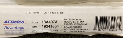NEW GENUINE ACDELCO 18A407A BRAKE ROTOR FRONT GM