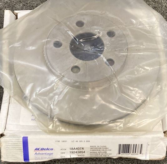 NEW GENUINE ACDELCO 18A407A BRAKE ROTOR FRONT GM