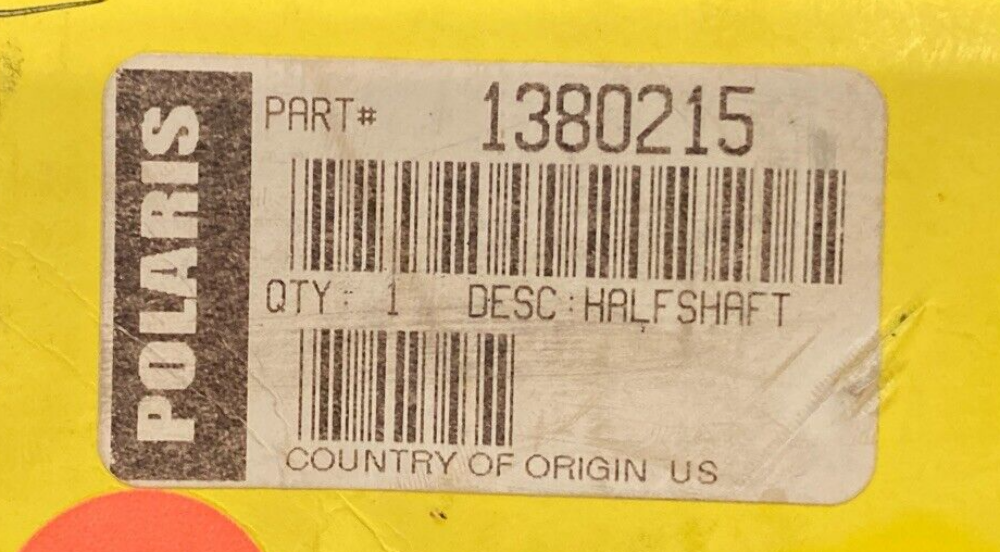 NEW GENUINE POLARIS 1380215 Assembly, Drive Shaft, Front