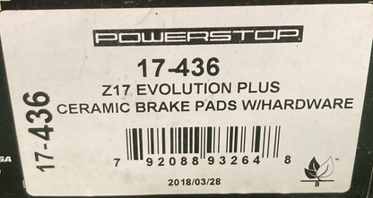 NEW POWERSTOP 17-436 BRAKE PAD SET EVOLUTION+ Z17 CERAMIC FRONT TOYOTA
