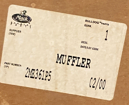 NEW GENUINE MACK 2ME361P5 MUFFLER OVAL 10" x 15"