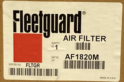 NEW GENUINE FLEETGUARD AF1820M Air Filter - Primary, 9.5 in. (Height)