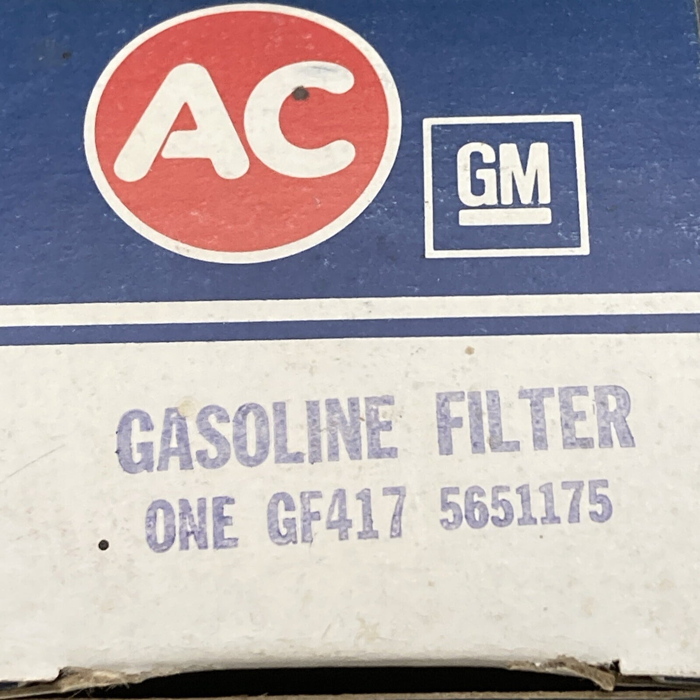 NEW GENUINE AC GM GF417 FUEL FILTER  5651175