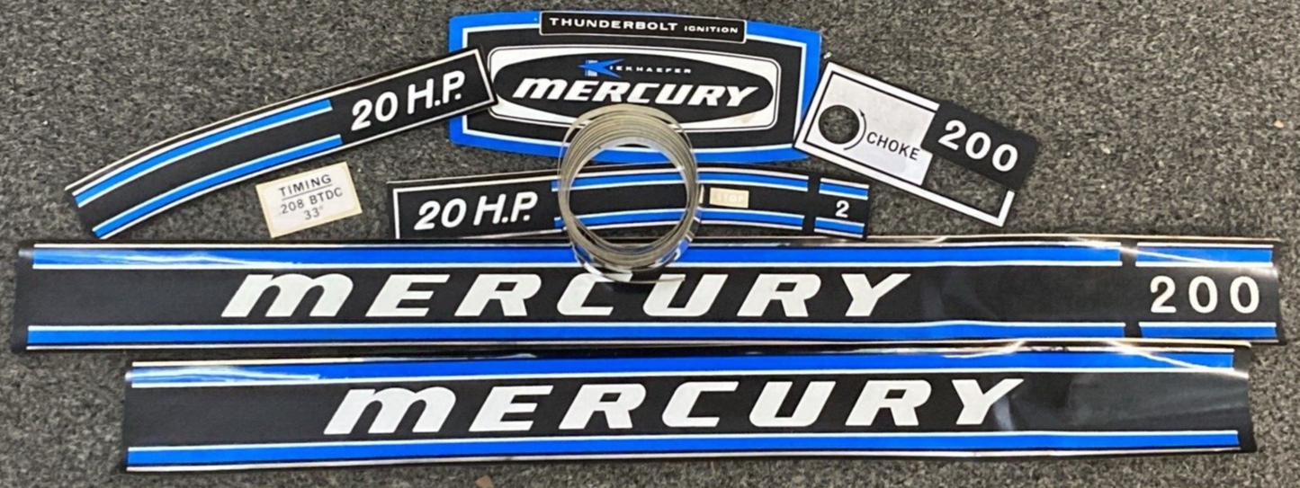 NEW GENUINE MERCURY 37-610 00A72 ENGINE DECAL SET