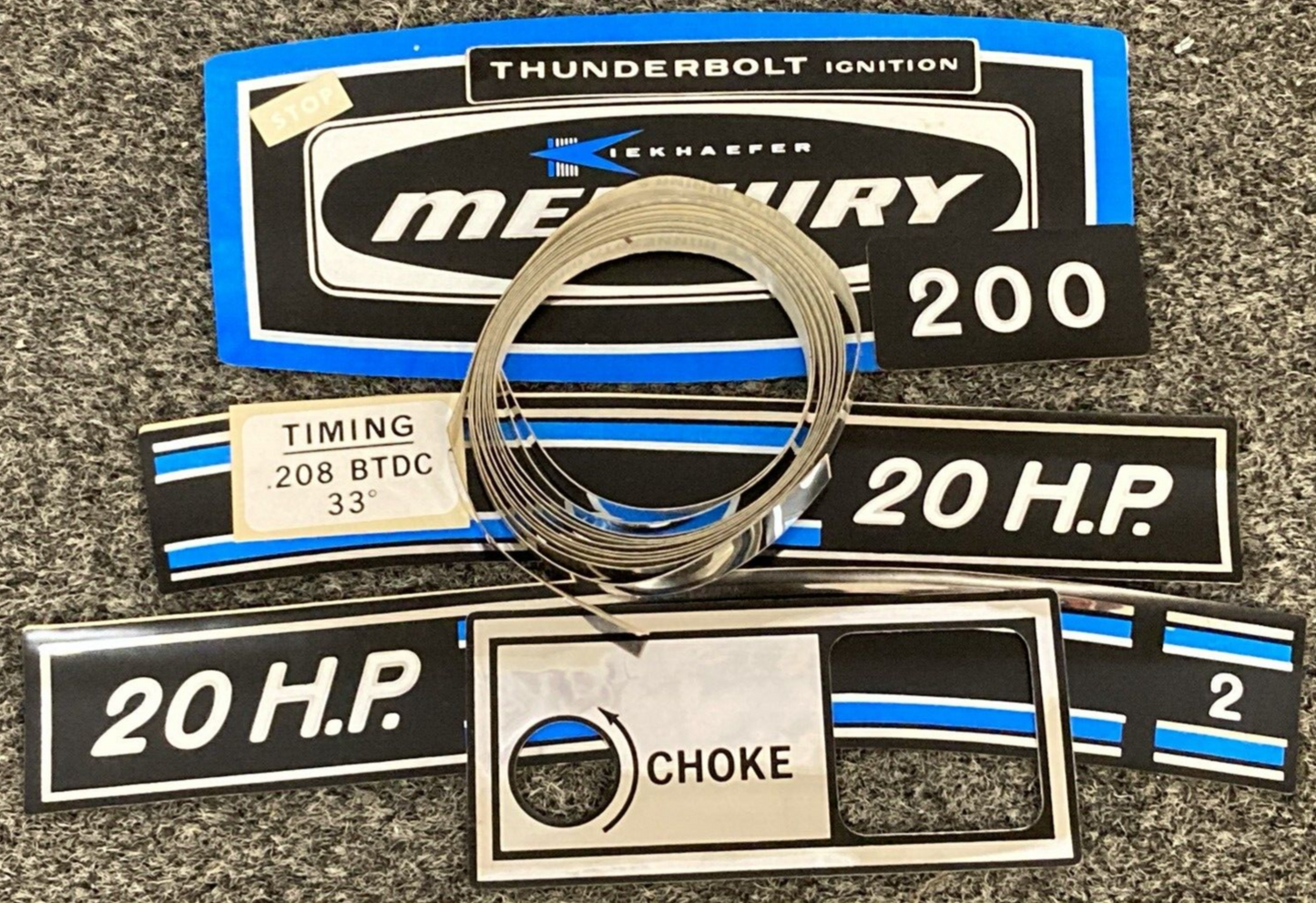 NEW GENUINE MERCURY 37-610 00A72 ENGINE DECAL SET