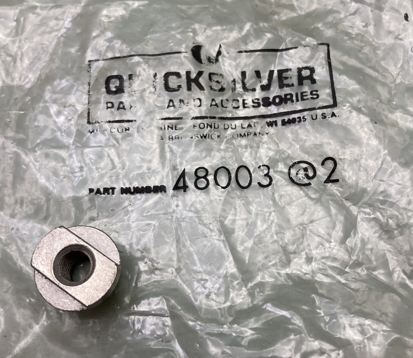 NEW MERCURY QUICKSILVER 48003 STEERING HANDLE TO BRACKET PIVOT