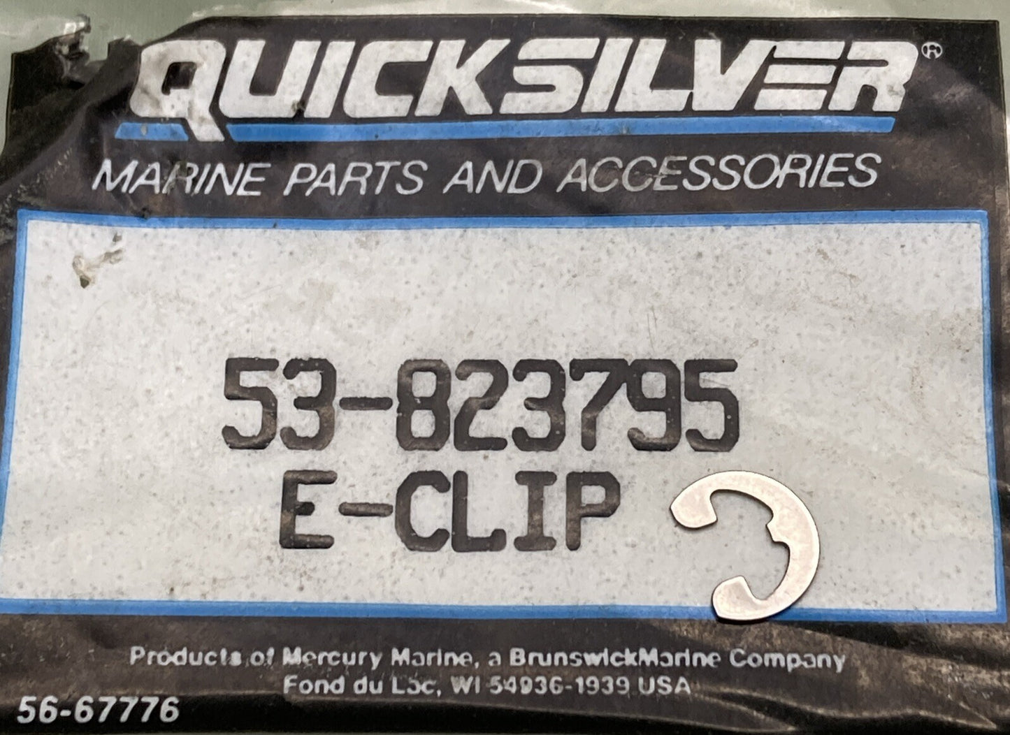 QTY 2 NEW GENUINE MERCURY QUICKSILVER 53-823795 E-RING