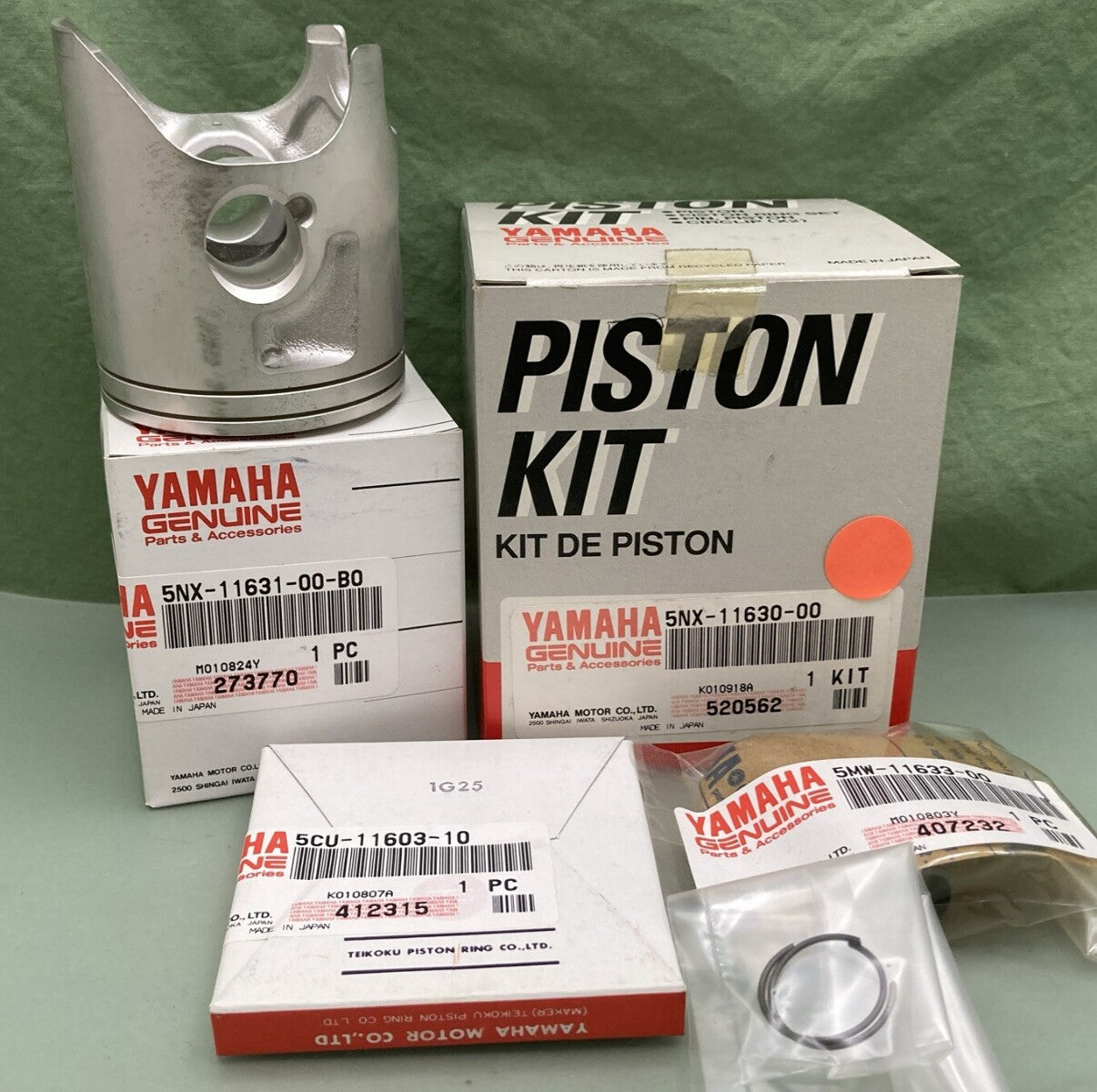 NEW GENUINE YAMAHA 5NX-11630-00 PISTON ASSY SUPERSEDED 5NX-11630-01-00