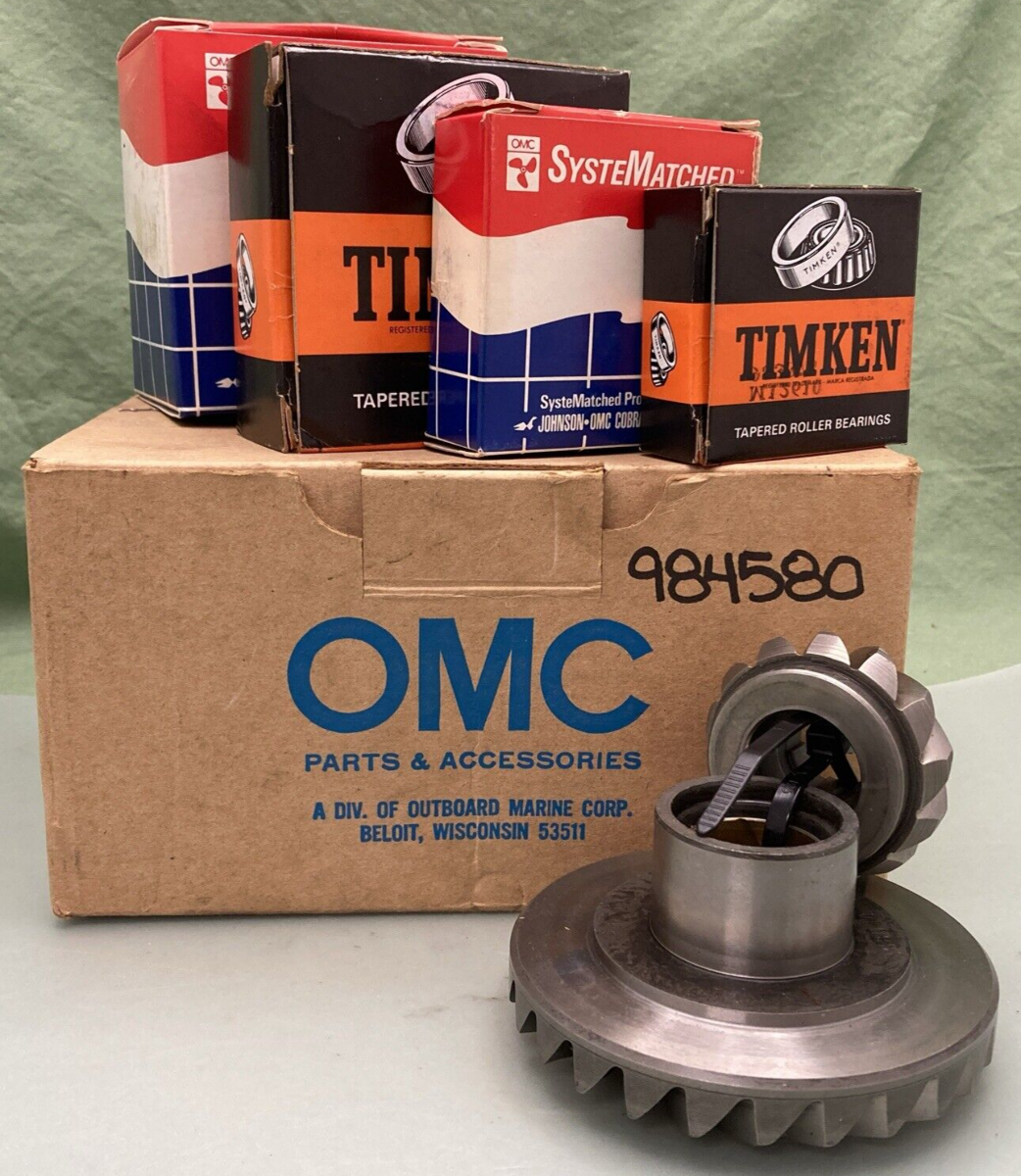 NEW GENUINE OMC 984580 GEAR AND PINION 21:21 INCOMPLETE KIT