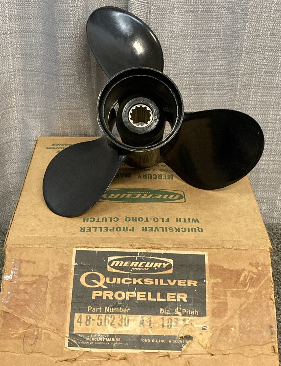 NEW GENUINE MERCURY 48-56230 A1 3 BLADE PROPELLER DIA 10 3/4" PITCH 13 ALUM