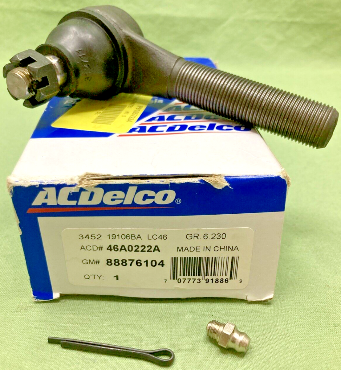 NEW GENUINE ACDELCO 46A0222A TIE ROD END INNER FRONT  GM 88876104