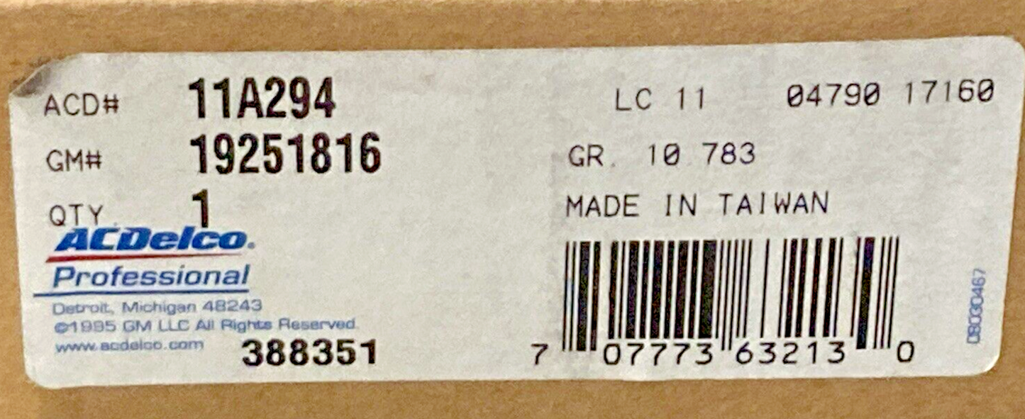 NEW GENUINE ACDELCO 11A294 POWER WINDOW REGULATOR GM 19251816