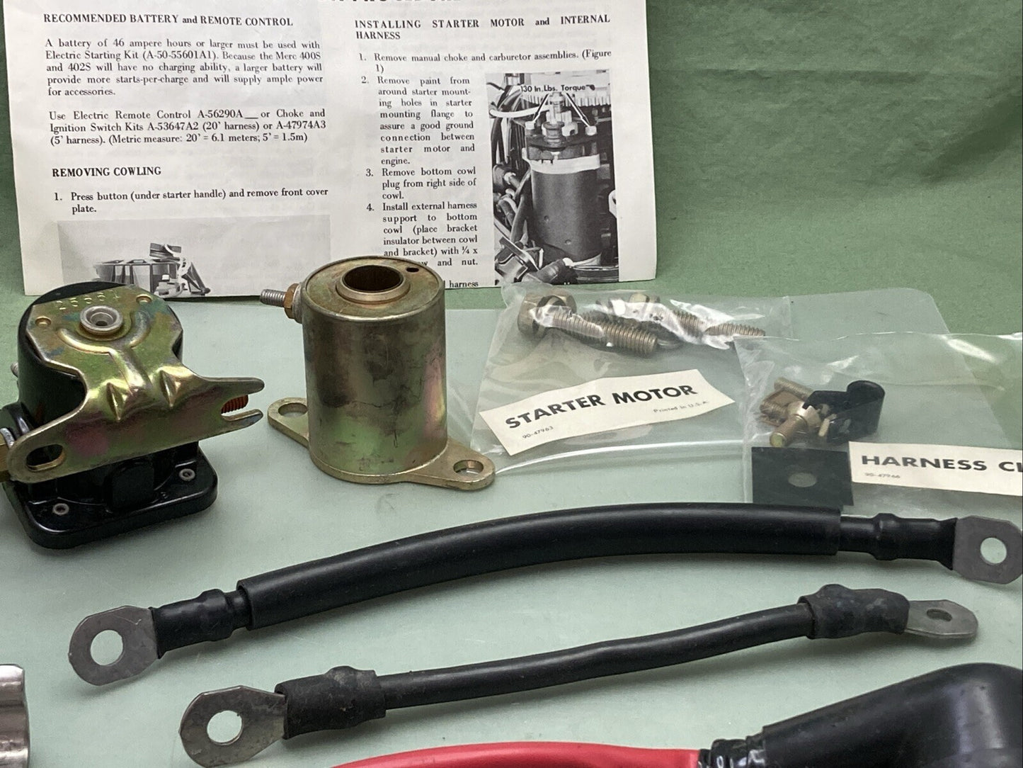 NEW MERCURY QUICKSILVER 50-55601A1 STARTER INSTALLATION KIT