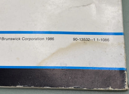 GENUINE MERCURY MARINE 90-13532-1 SERVICE ASSISTANCE & WARRANTY INFORMATION 1986