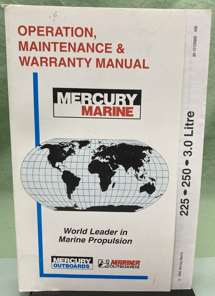 GENUINE MERCURY MARINE 90-10128990 OPERATION MAINTENANCE WARRANTY MANUAL 1998