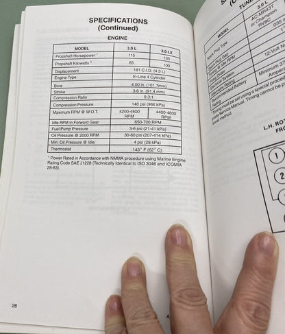 GENUINE MERCURY 90-821047930 ALPHA I OPERATION & MAINTENANCE MANUAL 4 CYL 1992