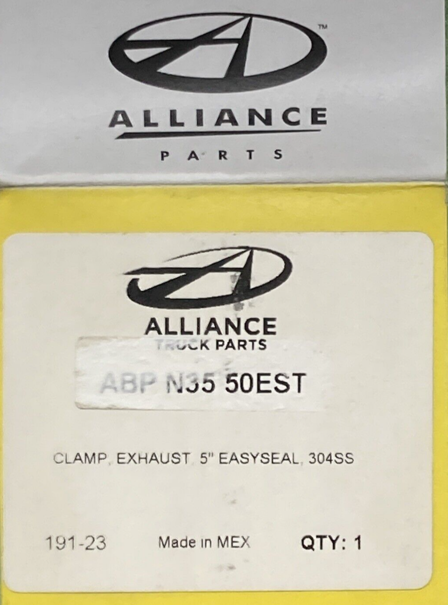 QTY 2 NEW ALLIANCE ABP N35 50EST EXHAUST STRAP CLAMP 5" W/ HARDWARE