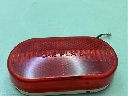 SIGNAL-STAT 77-557 RED OVAL LENS ASSEMBLY SAE PCA 81 94108