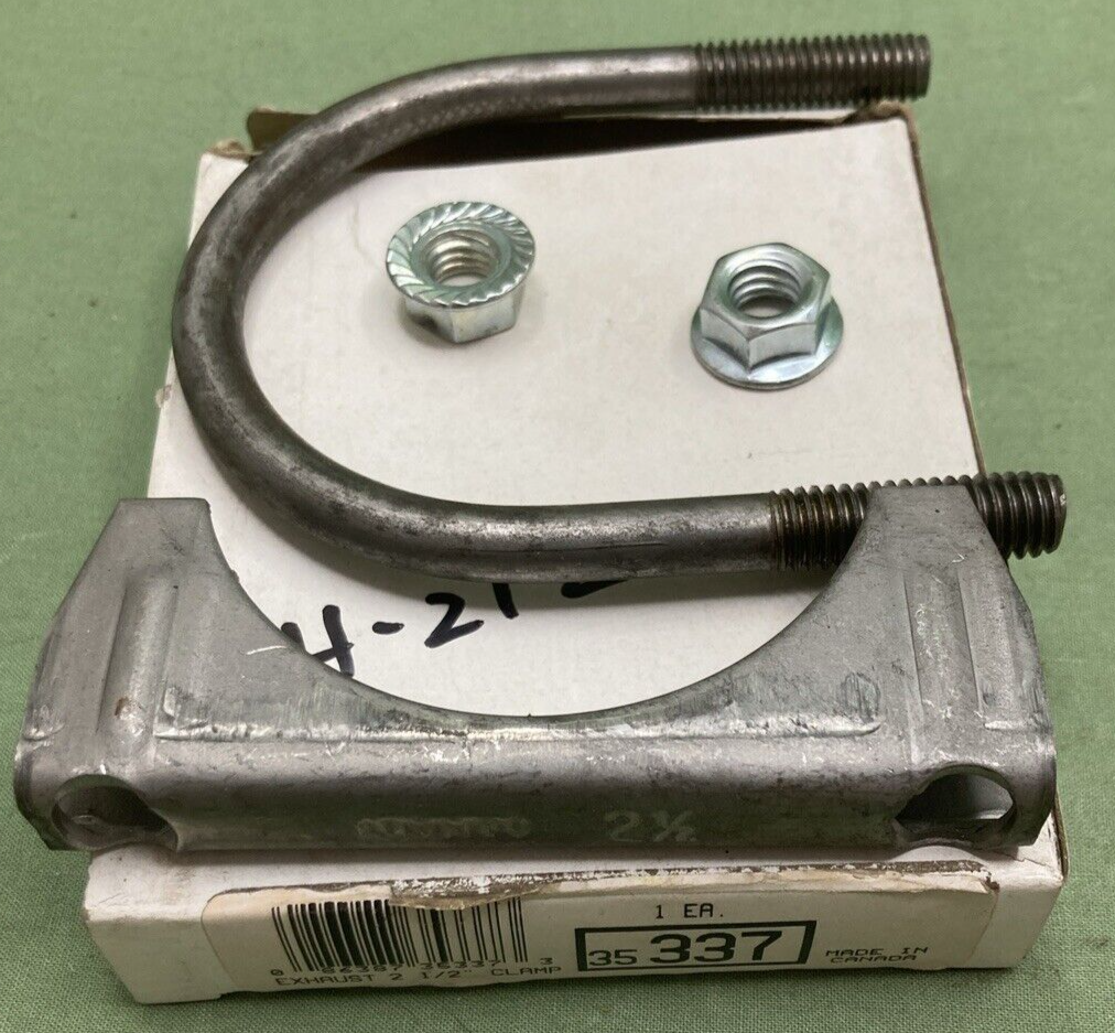 NEW GRAINGER 35337 U-BOLT CLAMP, HEAVY DUTY, 11 GA SADDLE, 2 1/2IN, U-BOLT 3/8IN