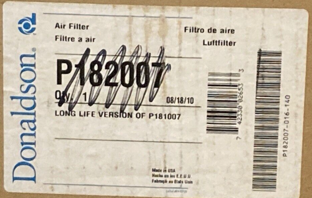 NEW GENUINE DONALDSON P182007 AIR FILTER PRIMARY ROUND