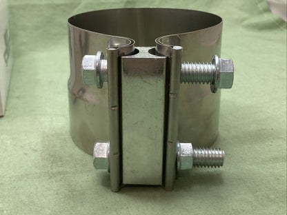 NEW PRO TRUCKING PRODUCTS 9623 4" Stainless Preformed Lap Joint Exhaust Clamp