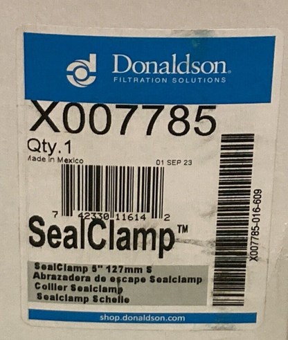 NEW GENUINE DONALDSON X007785 SEAL BAND CLAMP EXHAUST 5" STAINLESS