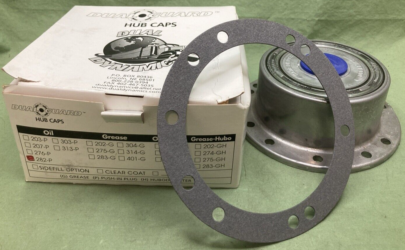 NEW DUAL GUARD 282-P HUB CAP OIL TRAILER W/ GASKET