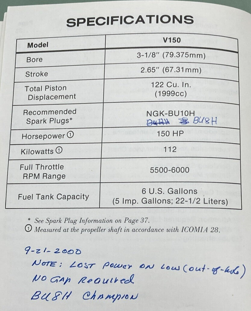 GENUINE MERCURY 90-12070 OPERATION & MAINTENANCE MANUAL MODEL V150 XR-2 1984