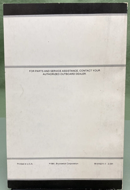 GENUINE MERCURY 90-816211-1 SERVICE ASSISTANCE & WARRANTY INFORMATION 1991