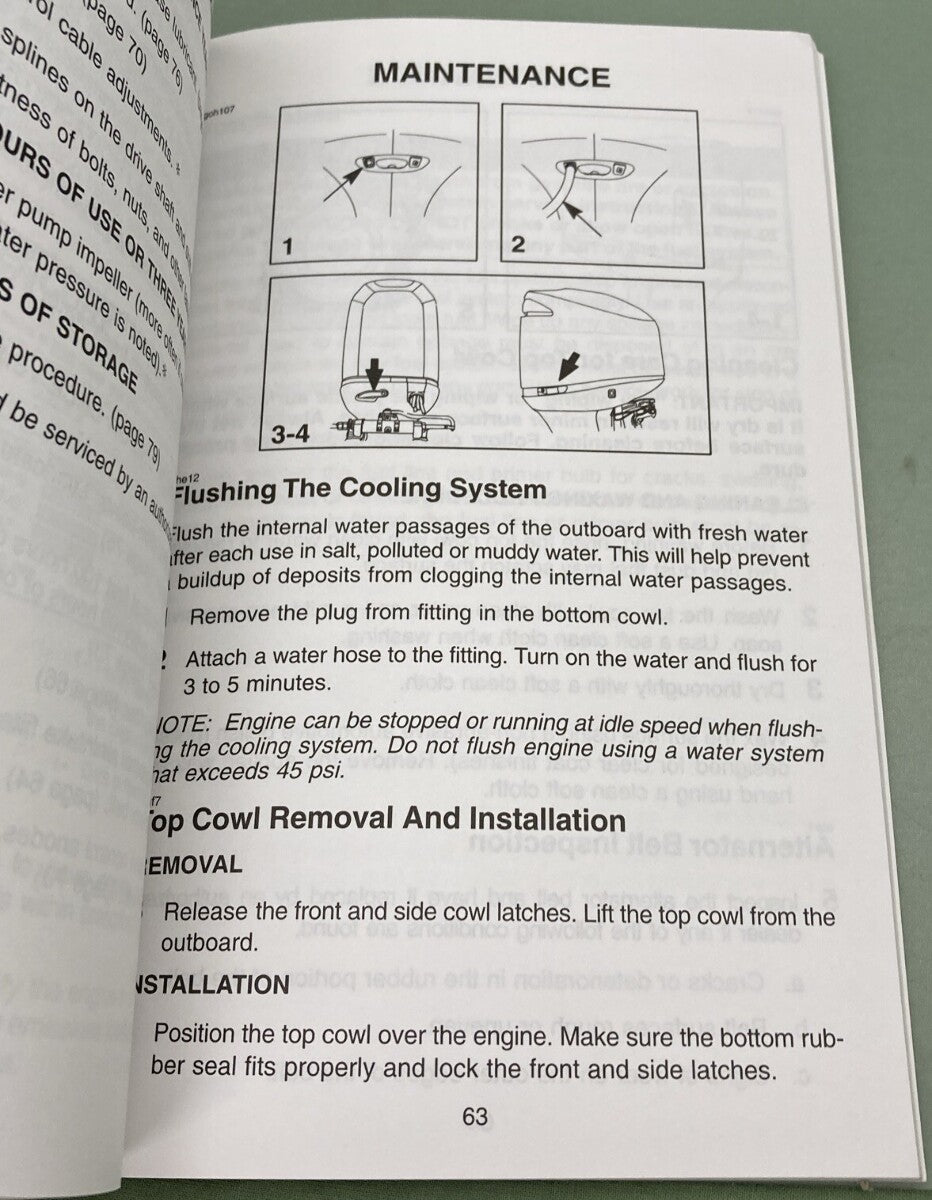 GENUINE MERCURY 90-10201040 OPERATION MAINTENANCE & WARRANTY MANUAL  2003