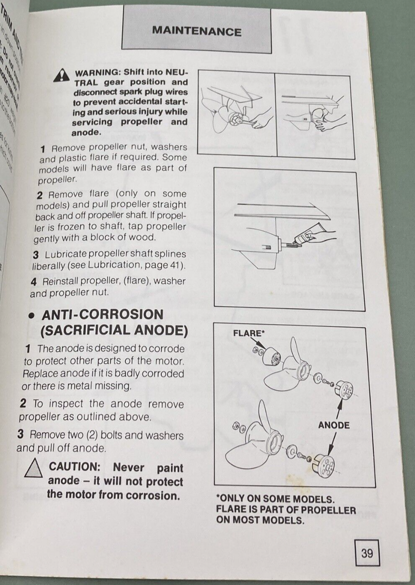 MERCURY FORCE OUTBOARDS 0B4204-1 OPERATOR'S MANUAL 85/125