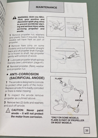 MERCURY FORCE OUTBOARDS 0B4204-1 OPERATOR'S MANUAL 85/125