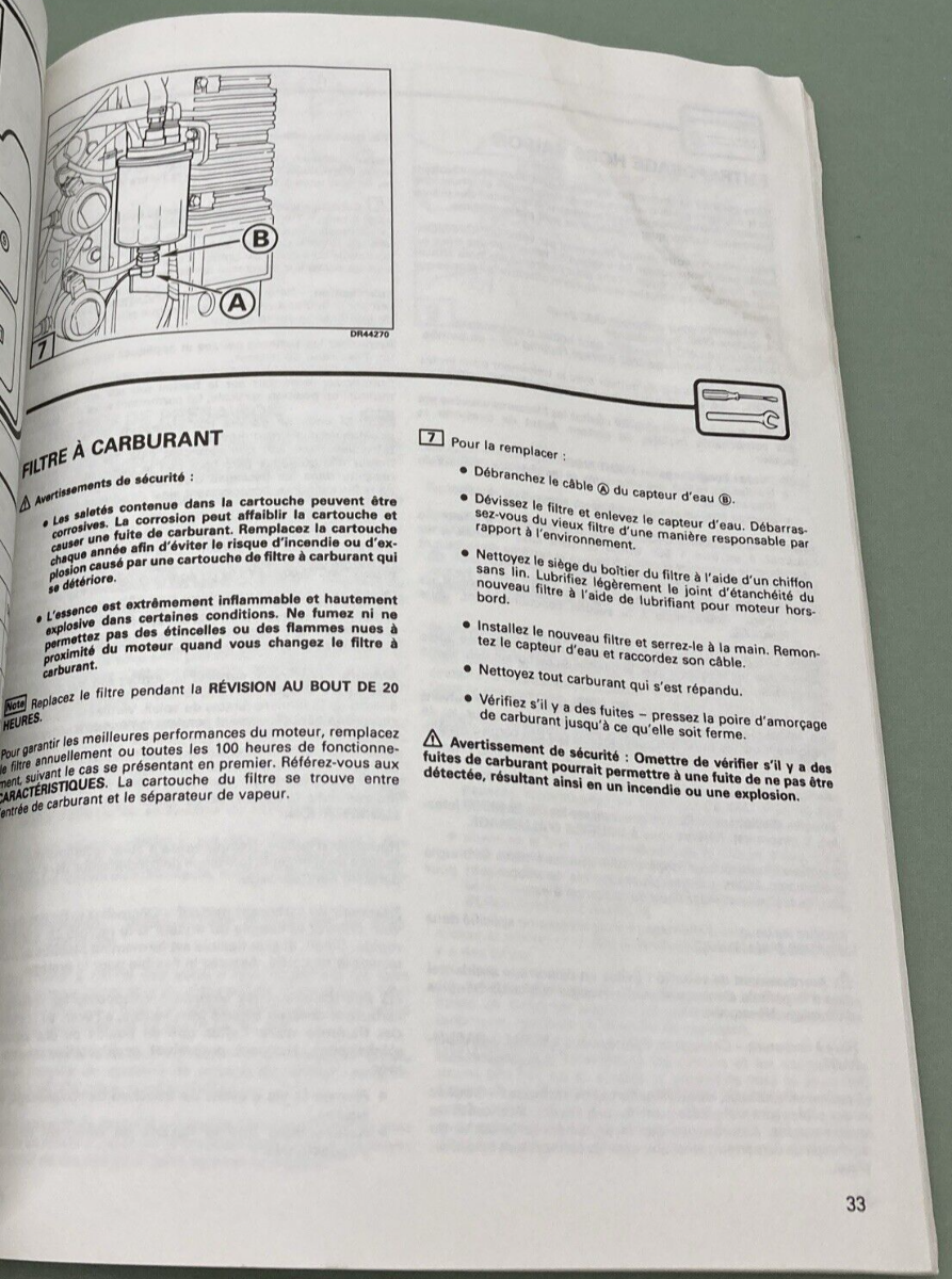 OMC 150 FFI OPERATION & MAINTENANCE MANUAL 213198 ENGLISH FRENCH 1996