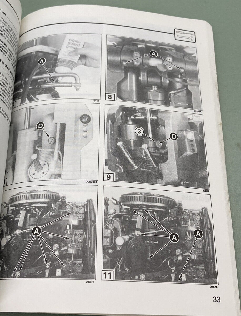 OMC 211833 OPERATION & MAINTENANCE MANUAL 60 65 70 ENGLISH FRENCH 1991