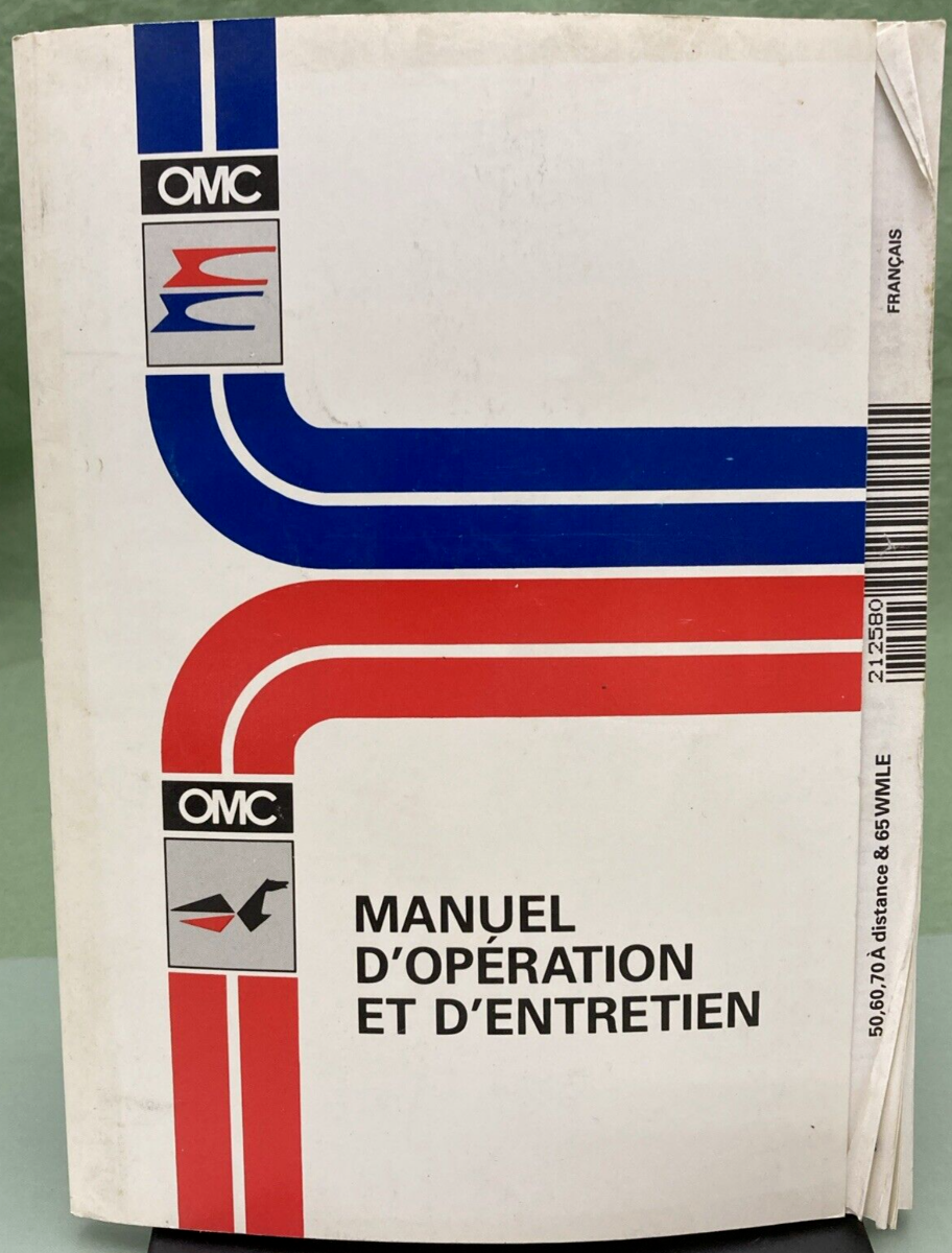OMC 212580 OPERATION & MAINTENANCE MANUAL 50 60 70 REMOTE & 65 WMLE 1994