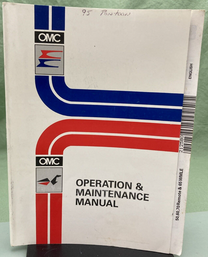 OMC 212580 OPERATION & MAINTENANCE MANUAL 50 60 70 REMOTE & 65 WMLE 1994