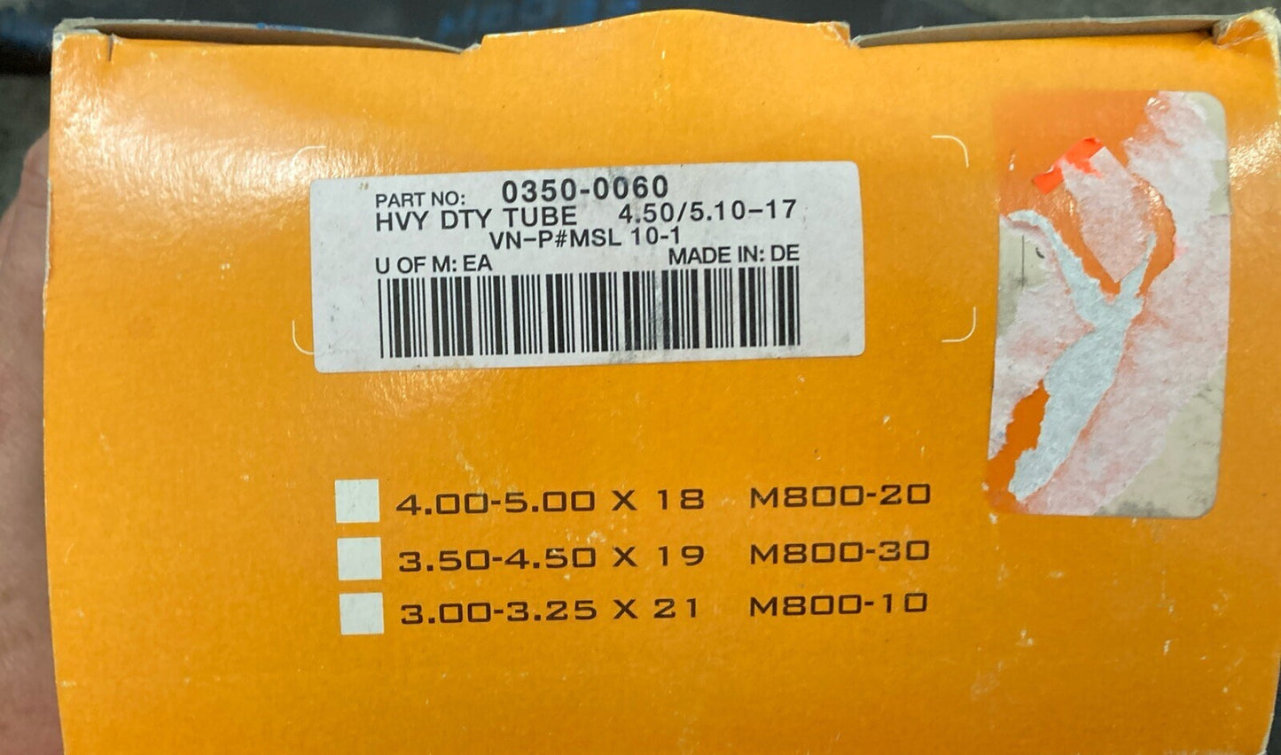 NEW GENUINE MOOSERACING 0350-0060 MOTORCYCLE INNER TUBE, HEAVY DUTY 4.50-5.10-17