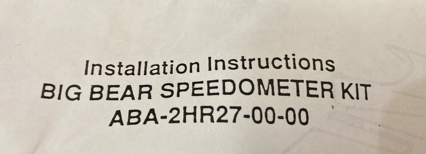 NEW GENUINE YAMAHA ABA-2HR27-00-00 BIGBEAR SPEEDO KIT