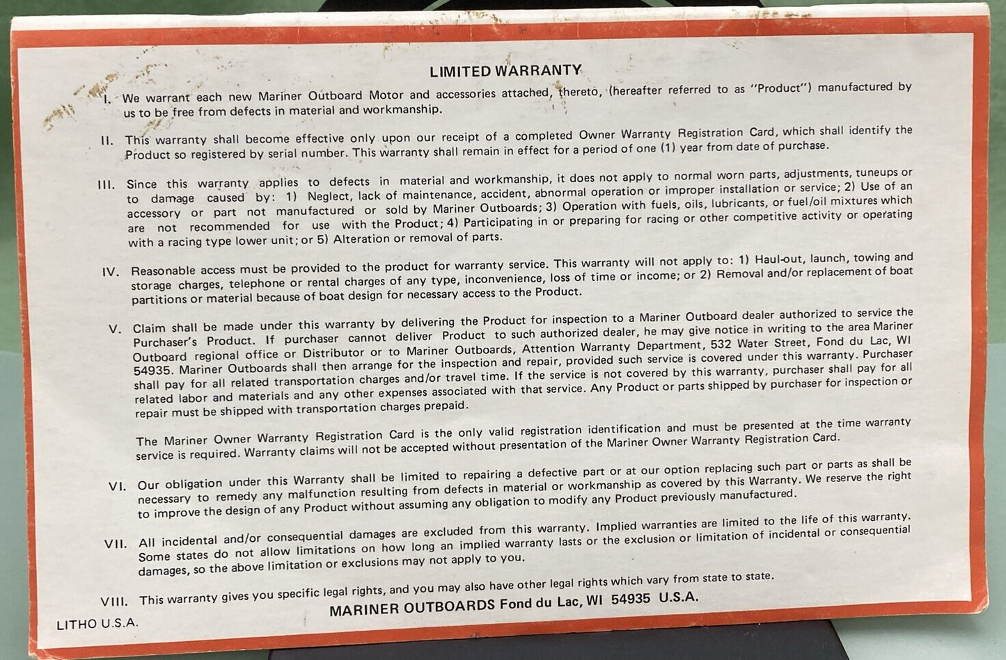 MERCURY MARINER M-90-96204 OPERATION & MAINTENANCE MANUAL MODEL 20 25 30 1976