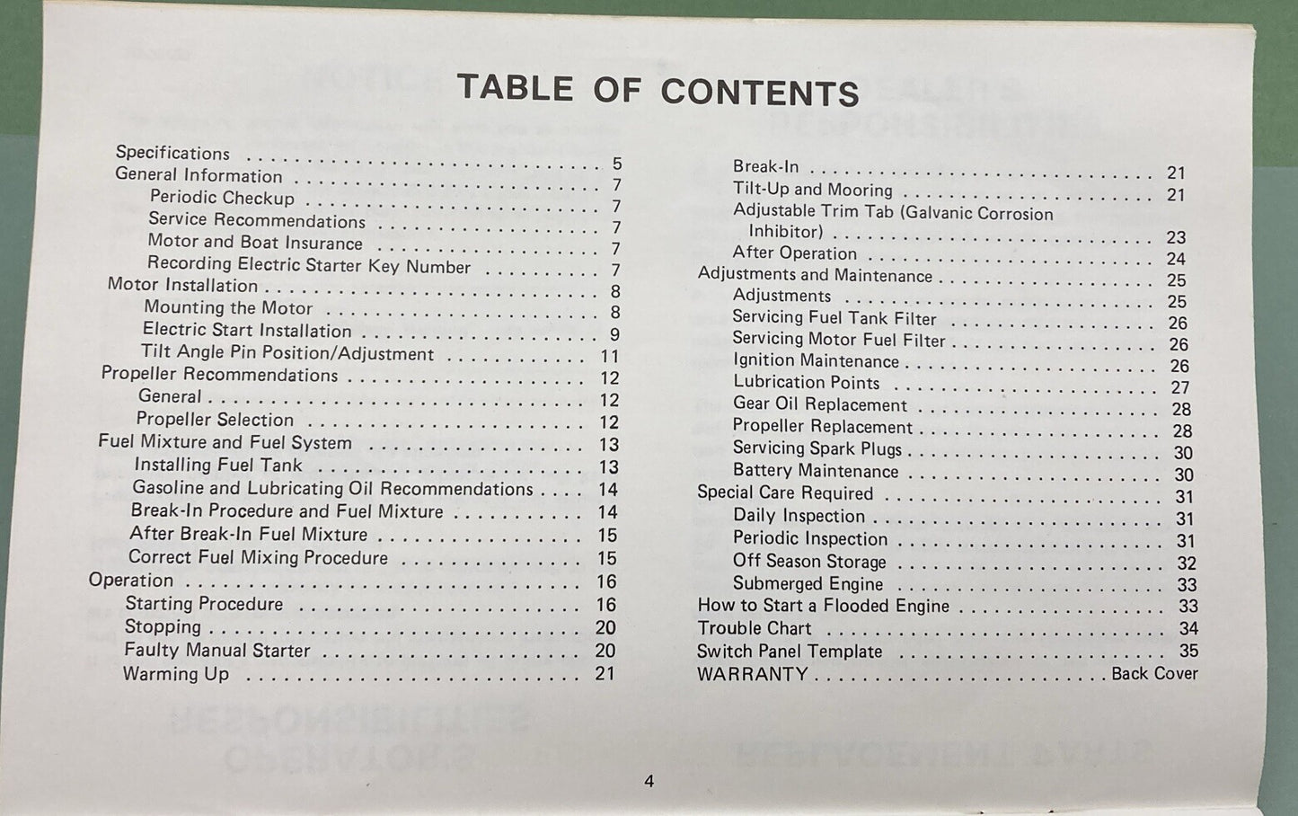 MERCURY MARINER M-90-96204 OPERATION & MAINTENANCE MANUAL MODEL 20 25 30 1976