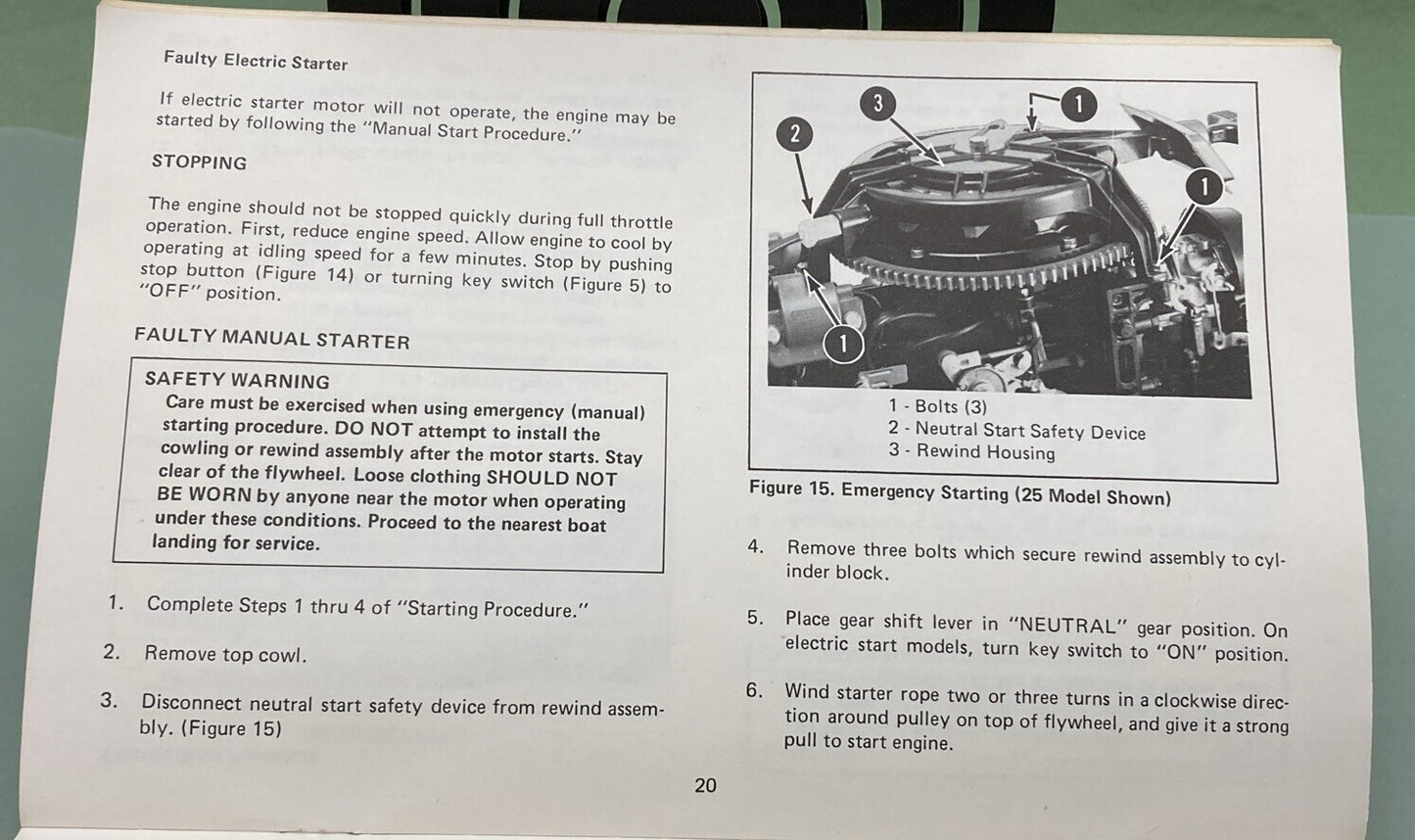 MERCURY MARINER M-90-96204 OPERATION & MAINTENANCE MANUAL MODEL 20 25 30 1976