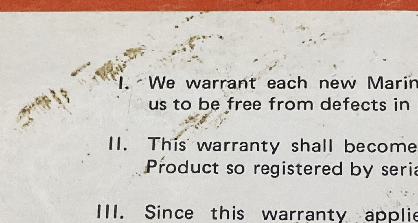 MERCURY MARINER M-90-96204 OPERATION & MAINTENANCE MANUAL MODEL 20 25 30 1976