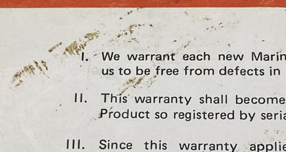 MERCURY MARINER M-90-96204 OPERATION & MAINTENANCE MANUAL MODEL 20 25 30 1976