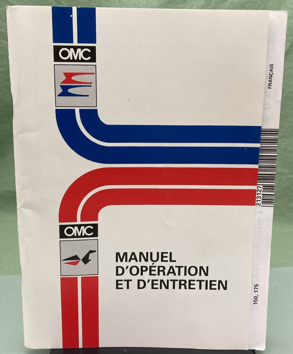 OMC 213127 OPERATION & MAINTENANCE MANUAL 150 175 ENGLISH FRENCH 1996