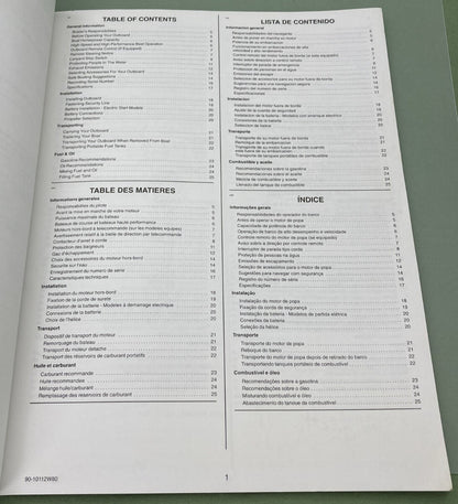 GENUINE MERCURY 90-10112W80 OPERATION & MAINTENANCE MANUAL ENG FREN 20-25 1997