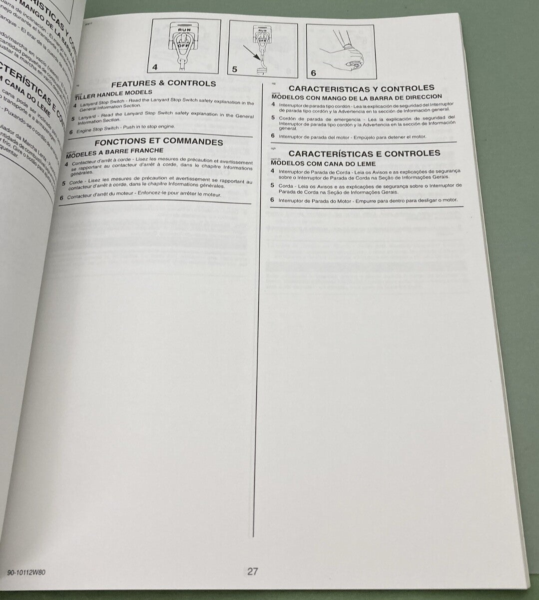 GENUINE MERCURY 90-10112W80 OPERATION & MAINTENANCE MANUAL ENG FREN 20-25 1997